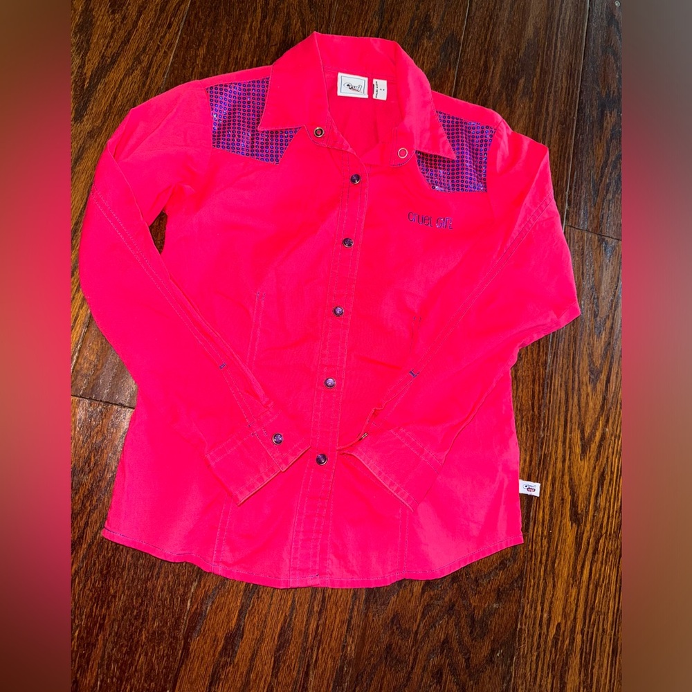 Cruel Girl Button Down Sequence Western Shirt